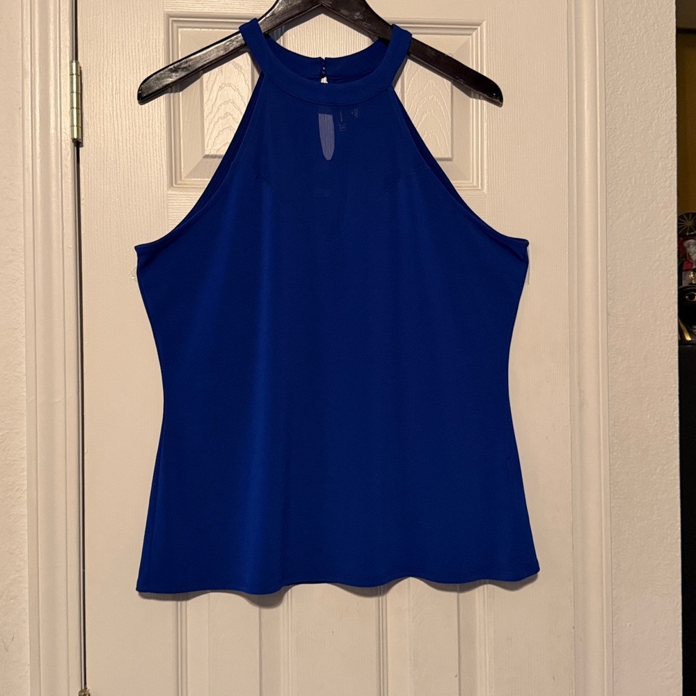 INC International Concepts Cobalt Blue Halter Top XL